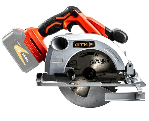 Акумуляторна дискова пила GTM CS18/165BL безщіткова + АКБ і ЗП (CS18/165BL_KIT) | Зображення 1