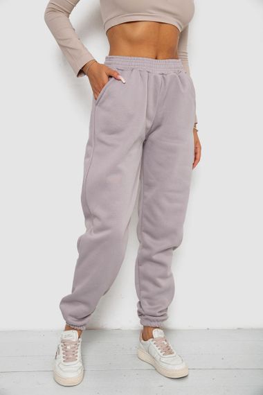 Спортивные штаны женские на флисе  -уценка, цвет светло-серый, 238R58671-U-22 | Зображення 2