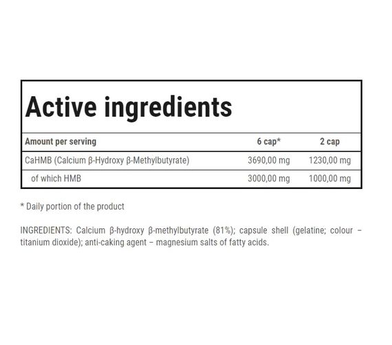 Амінокомплекс для спорту Trec Nutrition HMB 120 Caps | Зображення 1