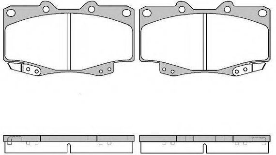 Колодка гальм. диск. TOYOTA LANDCRUISER 90 3.0D-4D 16V 00.10 - передн. (вир-во REMSA) REMSA 031522 на TOYOTA TACOMA II пикап (RN6_, RN5_, LN6_, YN6_, YN5_, LN5_)