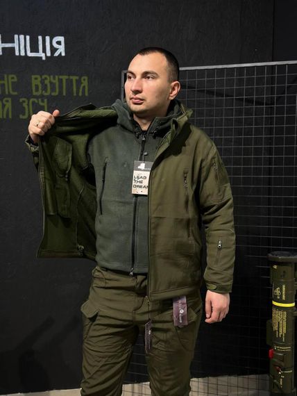Комплект 2 в 1 Olive Vanguard олива USA 🇺🇸 Костюм Софт Шел + Термобілизна Esdy | Зображення 4