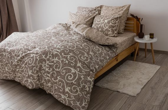 Постільна білизна сімейна ТЕП Soft dreams Beige and White 2-03860-25169 150х215х2 см