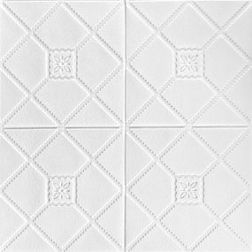 Самоклеюча 3D панель білий декор 700x700x4мм SW-00001351