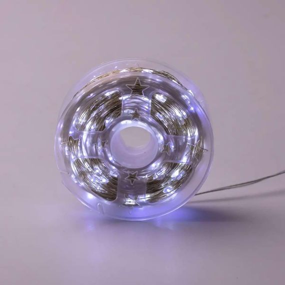 Гірлянда роса на пульті 100 метрів на 1000 led світлодіодів крапля на білому дроті біла | Зображення 6