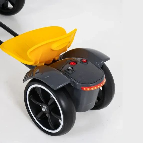 Дитячий складаний електромобіль Go-Kart з акумулятором та пультом електрокар Жовтий | Зображення 8