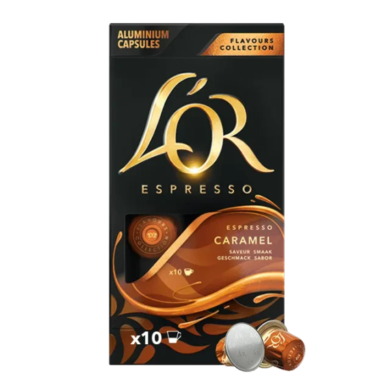 Nespresso капсули L'OR Caramel 8 (10 шт.) Франція Неспресо Льор карамель