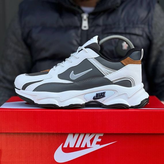 Кросівки Nike матеріал текстиль/замш/шкіра колір білий,олива | Зображення 6