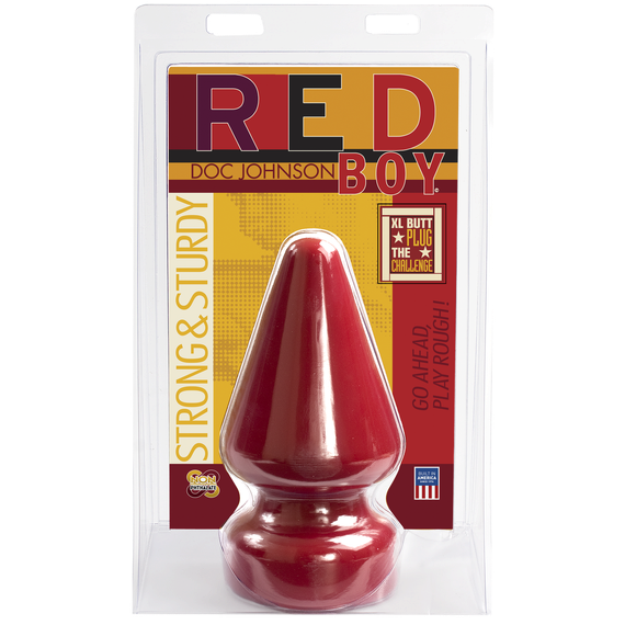 Анальна пробка Doc Johnson Red Boy - XL Butt Plug The Challenge, діаметр 12 см | Зображення 1
