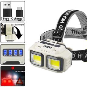 Ліхтар налобний акумуляторний Bailong XG-616 HX-816 2COB(white+red)вологозахист