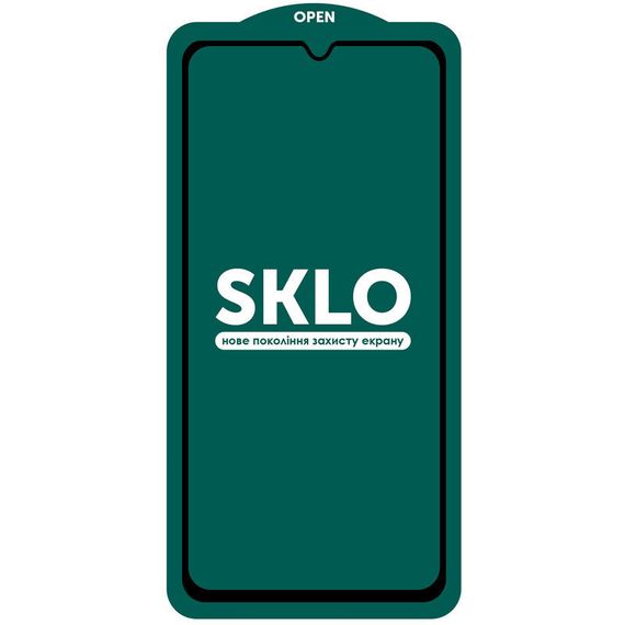 Захисне скло SKLO 5D (тех.пак) для Xiaomi Redmi 10C / 12C / A3 / A3x / Poco C40 Чорний