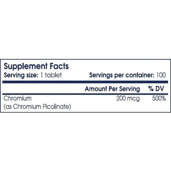 Мікроелемент Хром для спорту Scitec Nutrition Chromium Picolinate 100 Tabs | Зображення 1