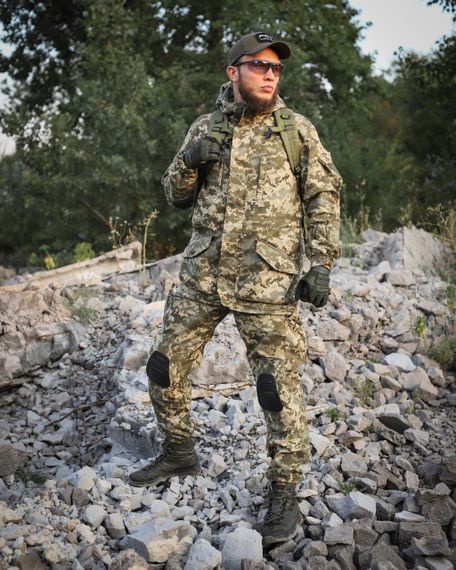 Костюм тактичний Гірка 5 напівдемісезон піксель із налокітниками та наколінниками 48