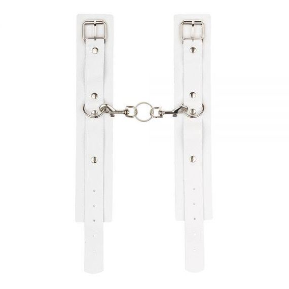 Оковы Leather Standart Leg Cuffs, White Sex Aura | Зображення 1