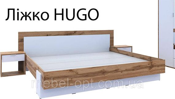 Спальный гарнитур Hugo 3 Doros Тахо / Белый (кровать с тумбочками), современная спальня в скандинавском стиле | Зображення 2