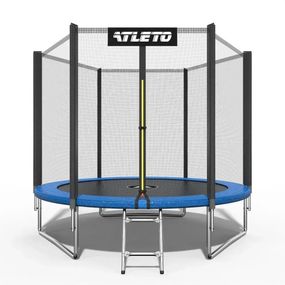 Батут дитячий Atleto 312 см із захисною сіткою та драбиною для дому та дачі 20001001