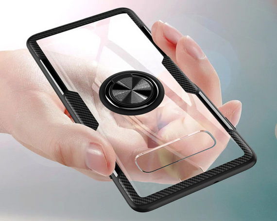 Чохол бампер Primolux Ring Magnetic Stand для смартфона Samsung Galaxy S10 Plus (SM-G975) - Black | Зображення 1