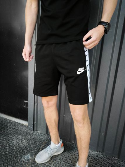 Чоловічі шорти Nike чорні (лампас) | Зображення 3