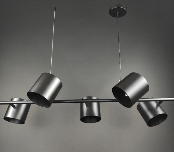 Люстра підвісна на 5 лампочок 27690 Чорний 25-150х40х101 см.