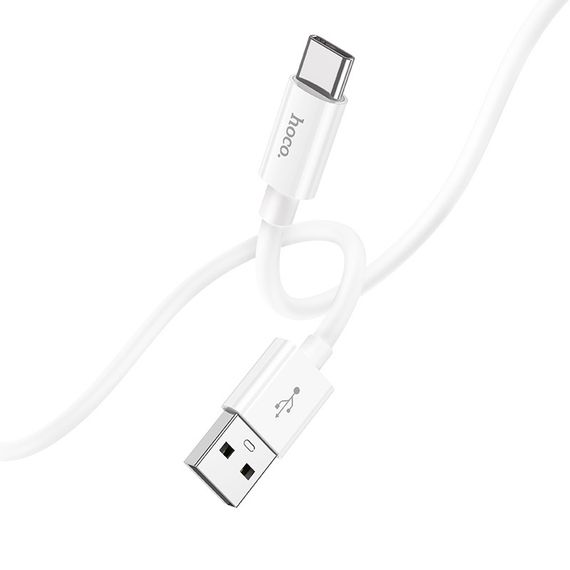 Дата кабель Hoco X87 Magic silicone USB to Type-C (1m) White | Зображення 2