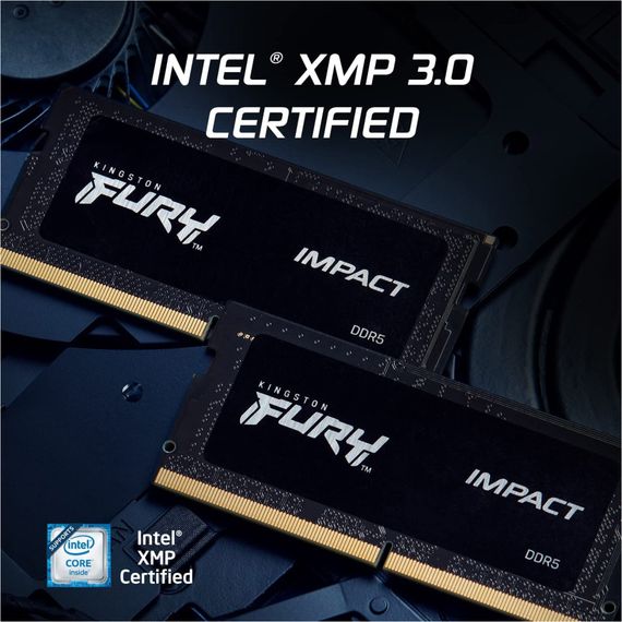 Модуль пам'яті для ноутбука SoDIMM DDR5 64GB (2x32GB) 5600 MHz FURY Impact Kingston Fury (ex.HyperX) (KF556S40IBK2-64) | Зображення 3