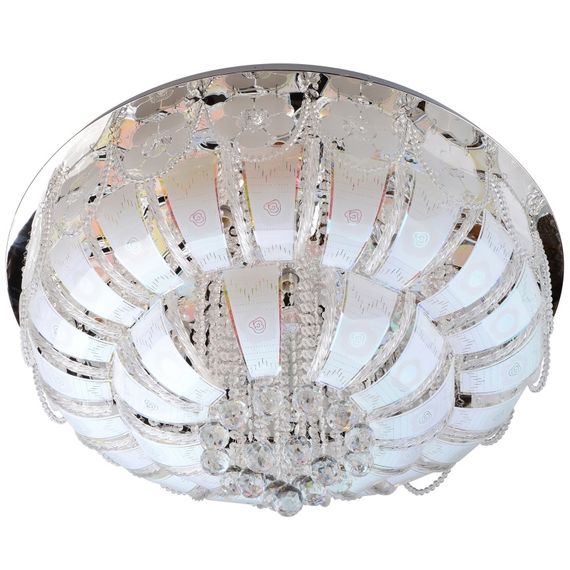 Люстра потолочная с пультом хрустальная E14 40W WH (BCL-624C/12)