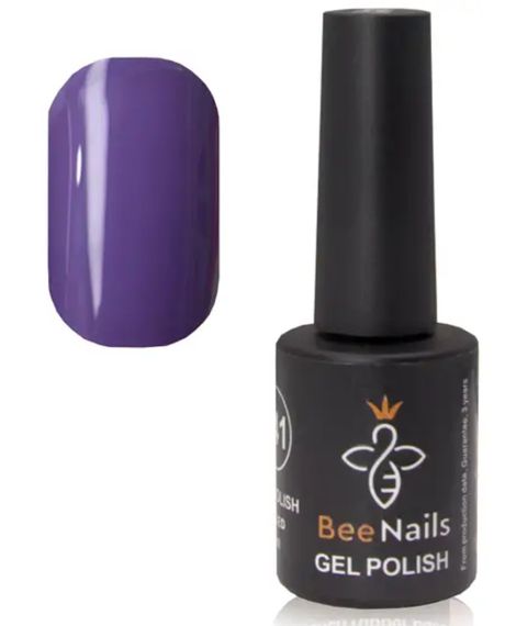 Гель-лак для нігтів Bee Nails 095 (пильно-фіолетовий) 8мл | Зображення 1