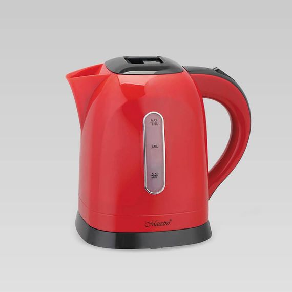 Електрочайник Maestro MR-034-RED, 1.5 л, 2200 Вт