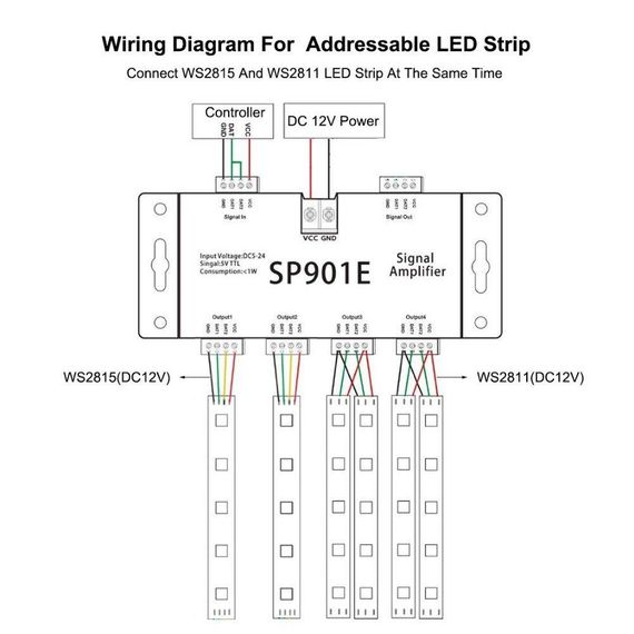 Підсилювач сигналу PROLUM SPI RGB (901E) | Зображення 6