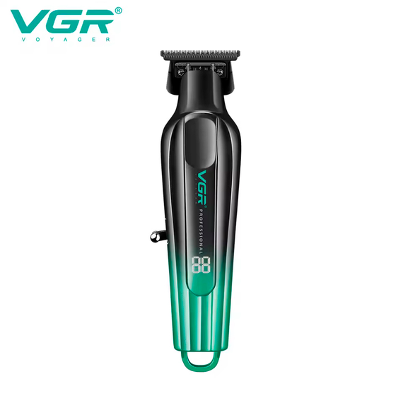 Триммер для стрижки аккумуляторный VGR V-935 GREEN, 5 насадок, 7000 RPM, LED дисплей | Зображення 3