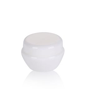 Баночка для крему, 10 шт, косметики 30 мл з захисним диском, колір білий