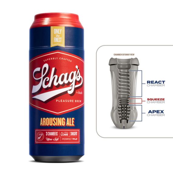 Мастурбатор – банка пива Blush Schag's Arousing Ale Masturbator – Frosted, самозмащуваний, вакуум | Зображення 1