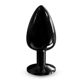 Чорна металева анальна пробка із прикрасою у вигляді кристалу Dorcel - Diamond Plug