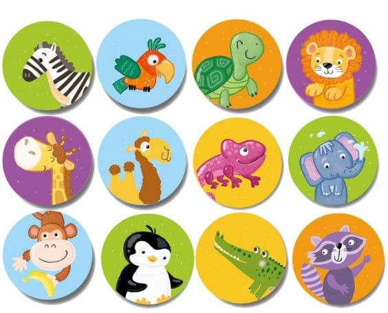 Детская настольная игра Мемо "Дикие Животные" DoDo 300157 от 3-х лет | Зображення 1