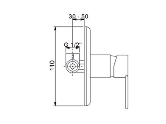 Змішувач прихованого монтажу для душу NEWARC Domino 971121 | Зображення 1
