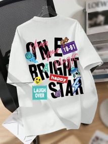 Футболка мужская с принтом повседневная M Белая