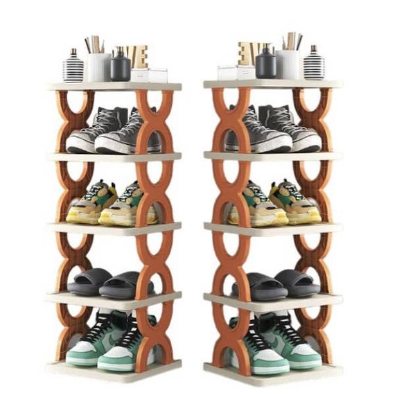 Полка для обуви и вещей на 5 ярусов Shoe rack Оранжевая