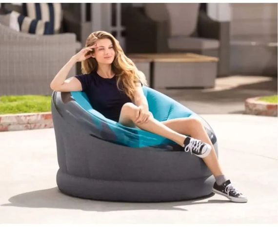 Надувное кресло 112 x 109 x 69см, Intex 68582-blue | Зображення 3