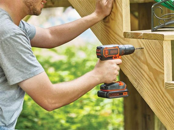 Дрель-шуруповерт аккумуляторная BLACK+DECKER BDCDC18KB | Зображення 4