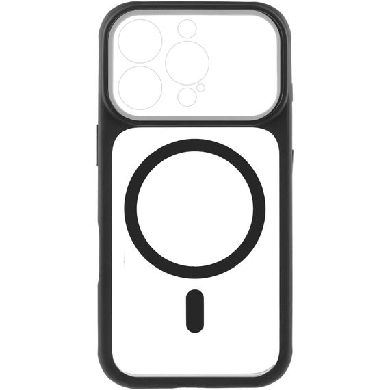 Чохол TPU+PC GETMAN Moon Clear with Magnetic Fit для Apple iPhone 16 Pro (6.3") Black | Зображення 2