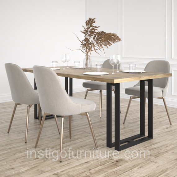 Опора ножка для стола из металла 600×180mm, H=730mm (профильная труба: 60x20mm) | Зображення 2