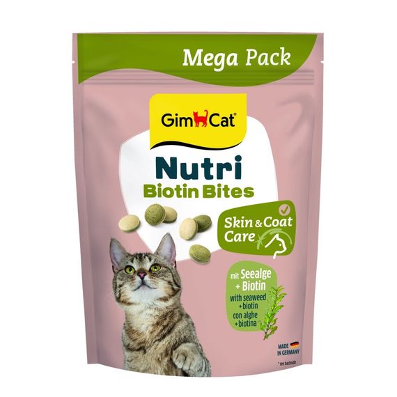 Ласощі для котів з біотином GimCat Nutri Biotin Bites, 425 гр