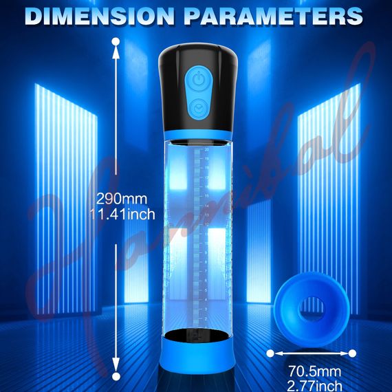 Автоматическая вакуумная помпа Penis Pump усилитель эрекции, тренажёр. На батарейках (нет в комплекте). Sex Aura