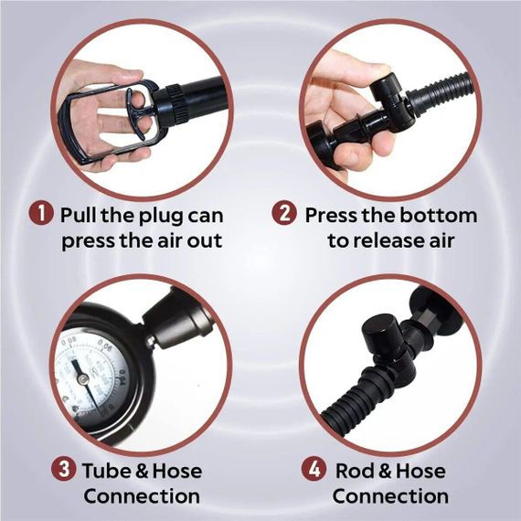 Вакуумная помпа Men Powerup со стрелочным манометром и ручным насосом sexstyle | Зображення 4