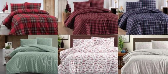 Теплое постельное белье / байковое евро размера фланель 100%-хлопок Турция Cotton Collection
