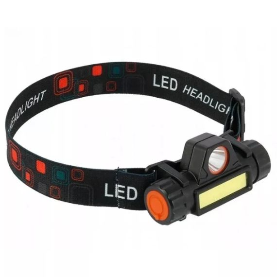 Ліхтарик на голову налобний світлодіодний USB | Зображення 1