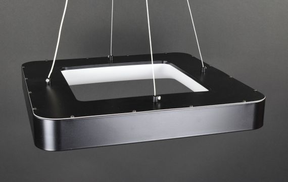 Люстра світлодіодна підвісна LED світильник для квартири на стелю лед з пультом 27552 Чорний 25-90х48х48 см. | Зображення 5