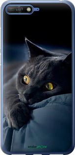 Чохол на Huawei Y6 2018 Димчастий кіт "825t-1637-2448"