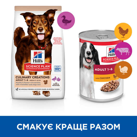 Hill's SP Adult Medium Breed Culinary Creations Сухий корм для дорослих собак середніх порід, із качкою та | Зображення 4