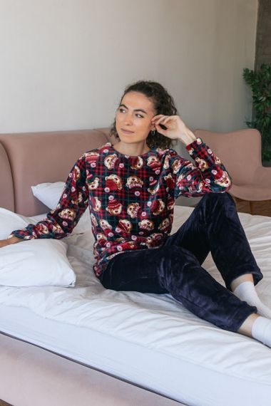 Піжама жіноча "Family look" Носи своє 52 Синій (p-12654-141733) | Зображення 9