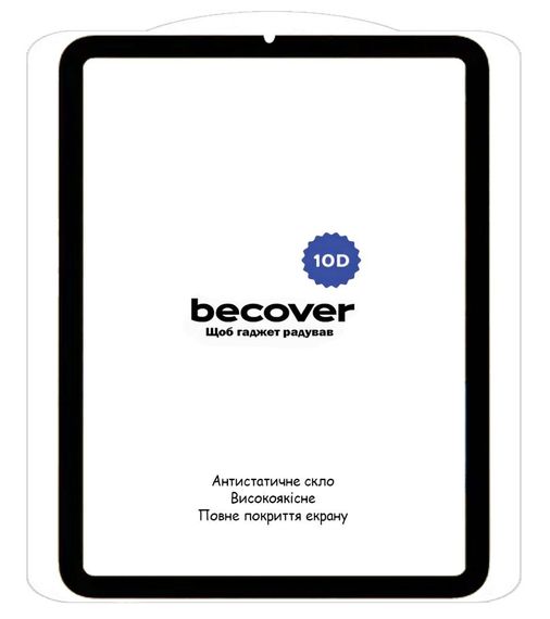 Защитное стекло BeCover 10D для планшета Apple iPad Mini 6 8.3" (A2567, A2568, A2569) - Black